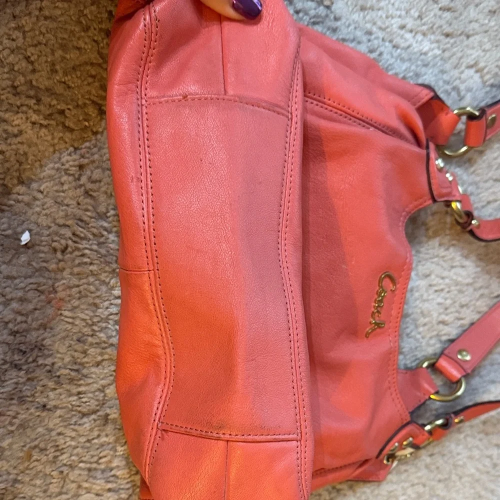 Coach Coral Leather Shoulder Bag - Picture 4 of 5